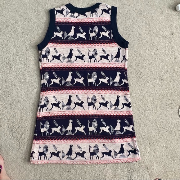 Vintage Knit-70s by Jonathan Logan Boho Knit Maxi Length Sweater Vest Fair Isle - Picture 5 of 6